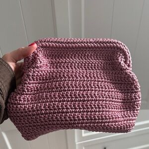 Binge Pink Crochet Clutch